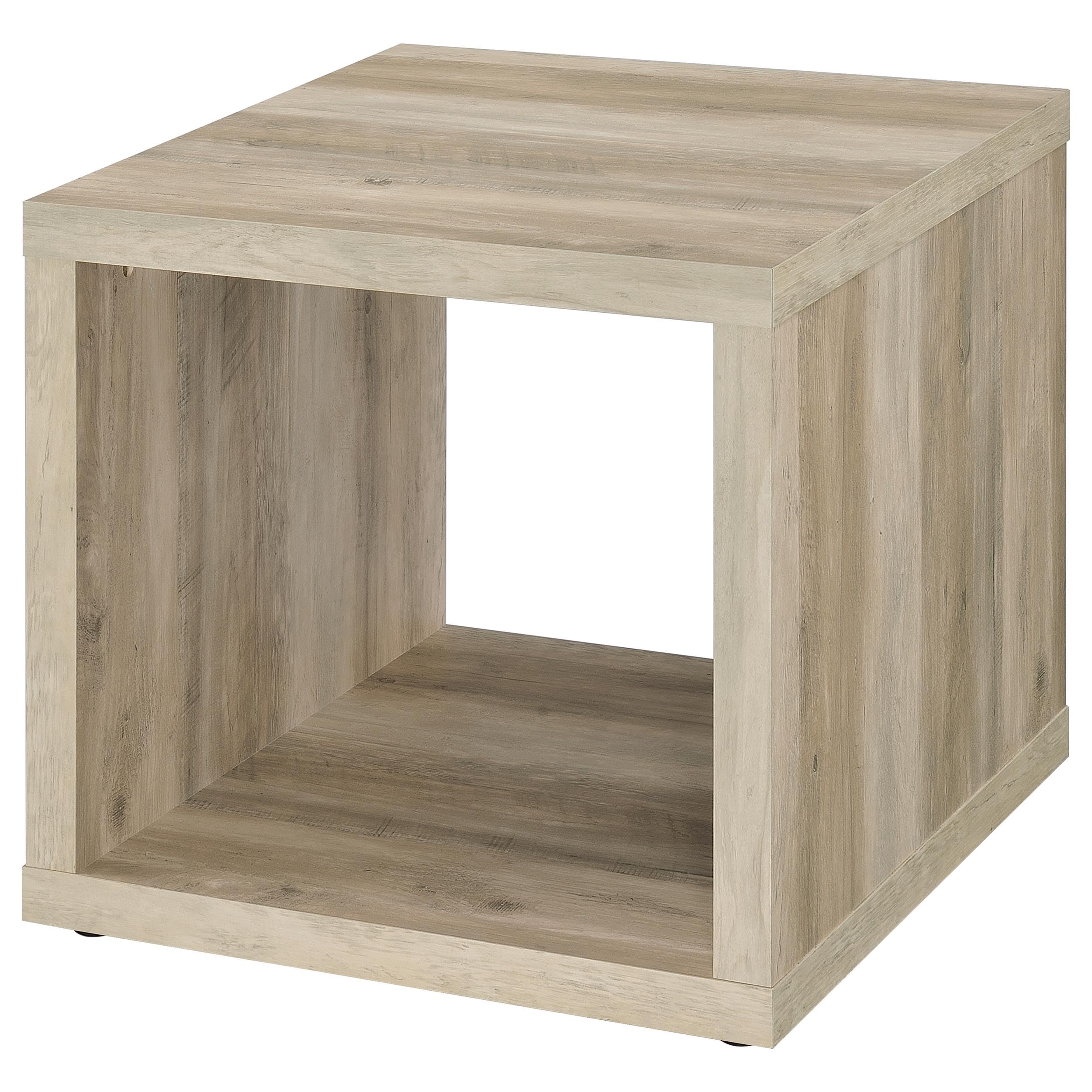Coaster Home Furnishings Frisco Square Engineered Wood Side End Table Distressed Pine