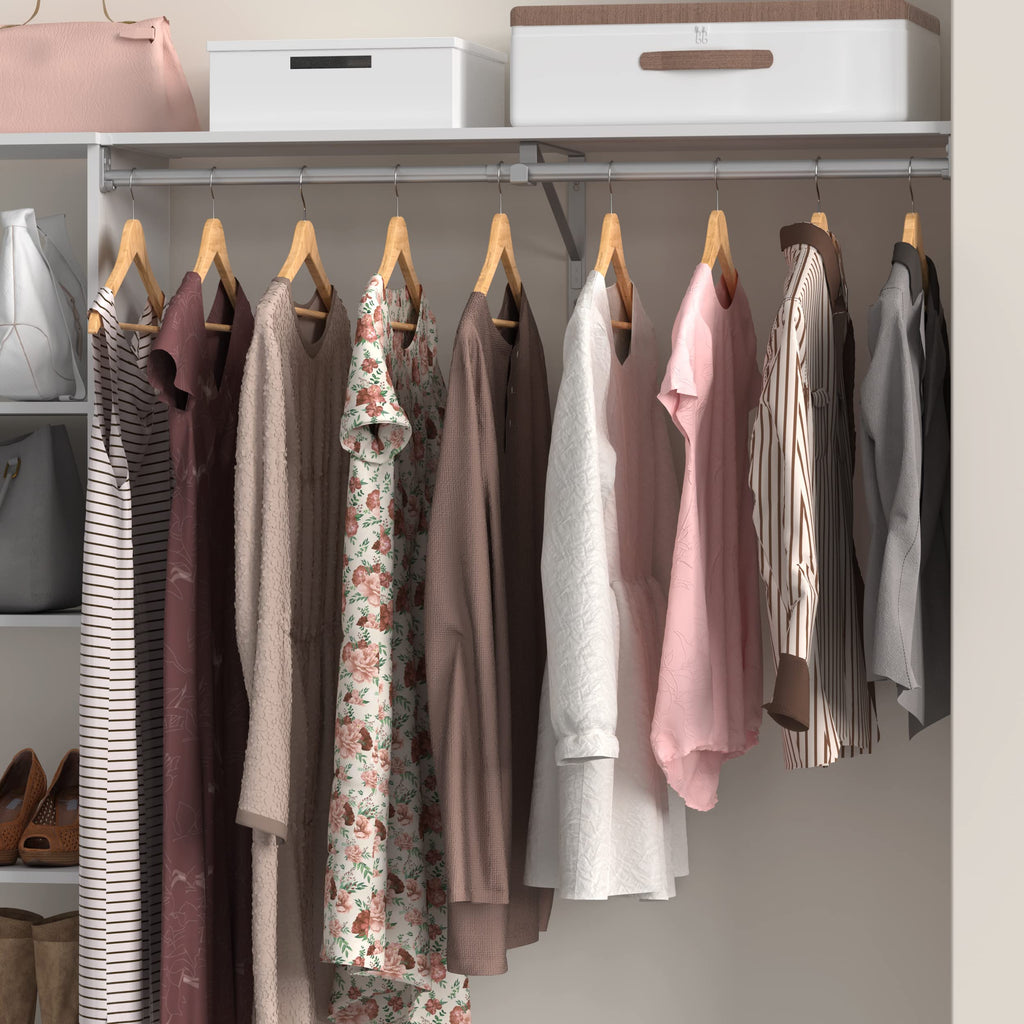 Closetmaid Suitesymphony Closet Bracket For Center Rod, And Shelf Support, Add On Accessory, Satin Nickel
