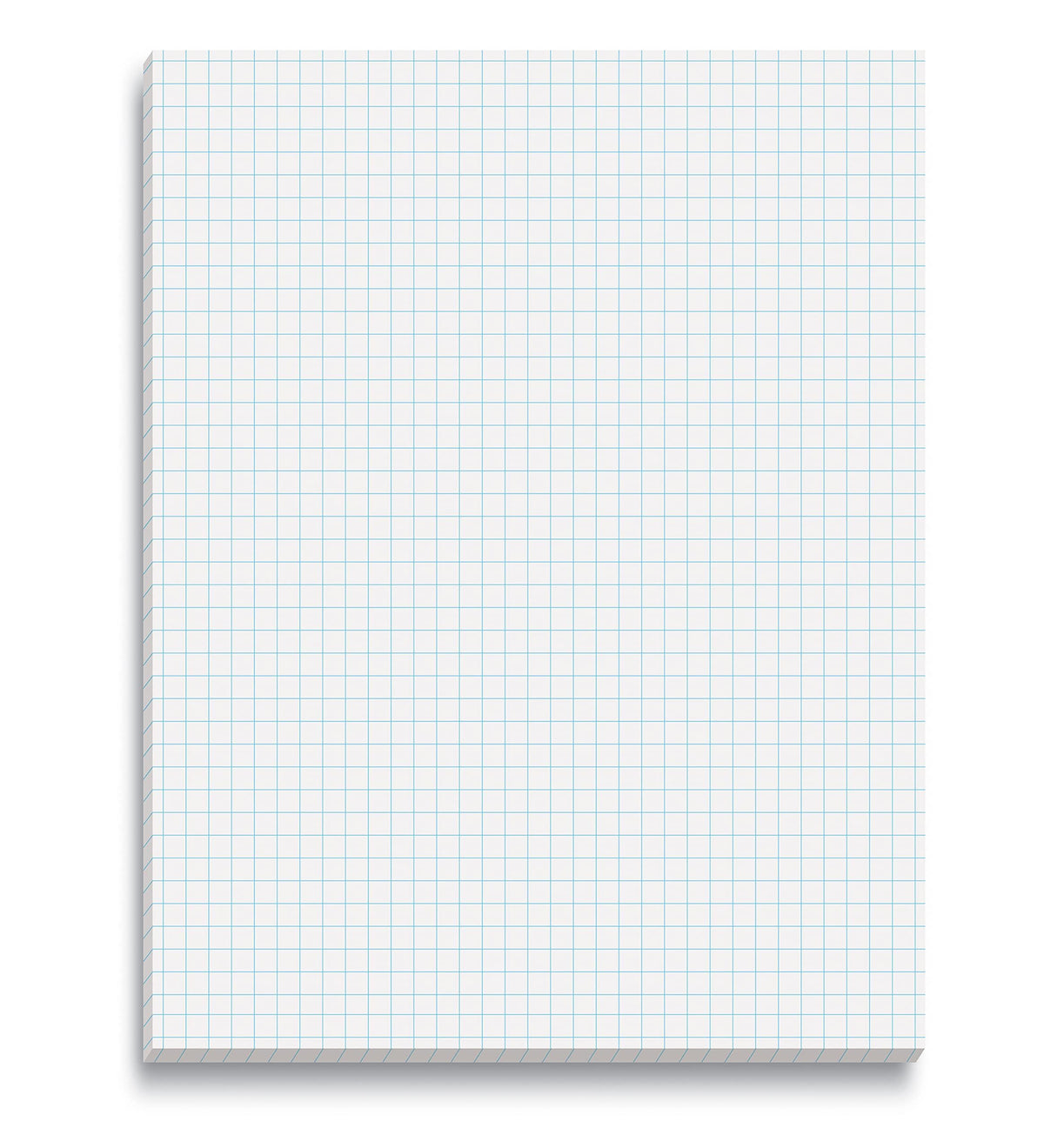 Better Office Products Graph Paper Pad, 8.5' X 11', 50 Sheets, Double Sided, White, 4X4 Blue Quad Rule, Easy Tear, Grid Paper,