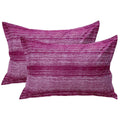 Huesland By Ahmedabad Cotton 144 Tc Cotton Pillow Covers Set Of 2  Burgundy, Grey & White