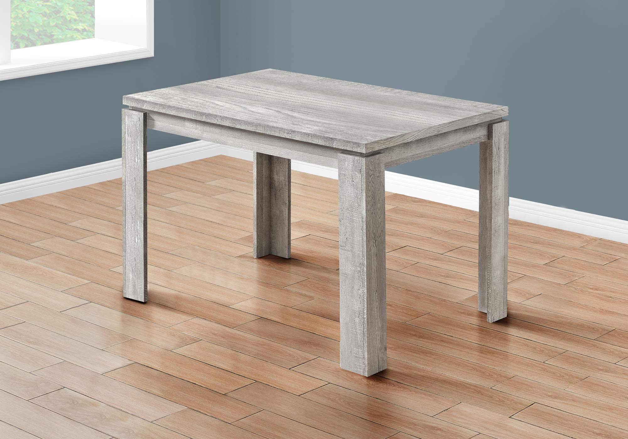 Monarch Specialties 32&quot;X 48&quot; / Grey Reclaimed Wood-Look Dining Table