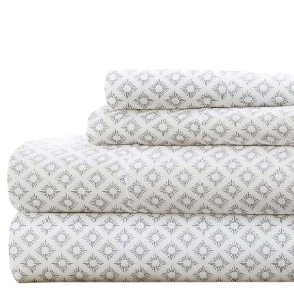 Linen Market 4 Piece King Bedding Sheet Set (Gray Polaris) - Sleep Better Than Ever With These Ultra-Soft & Cooling Bed Sheets F