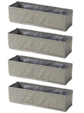 Larbay Slim Little Bins for Organizing Socks, Underwear and Bras in Drawers, Set of 4, 13x4x3, Gray