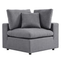 HACOL Furniture EEI-4907-SLA Commix Sunbrella Outdoor Patio Corner Chair Slate Gray - 24-32 x 36 x 36 in.