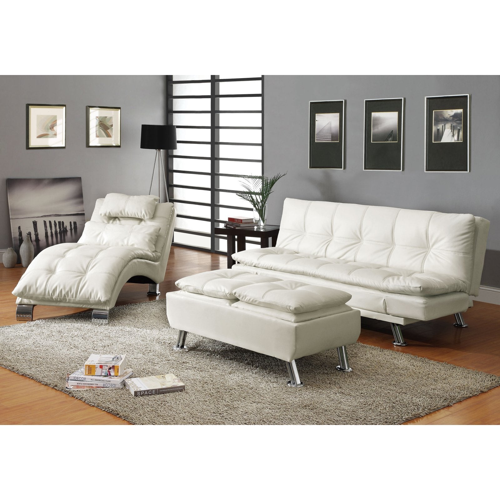 Coaster Dilleston Sofa Bed, White