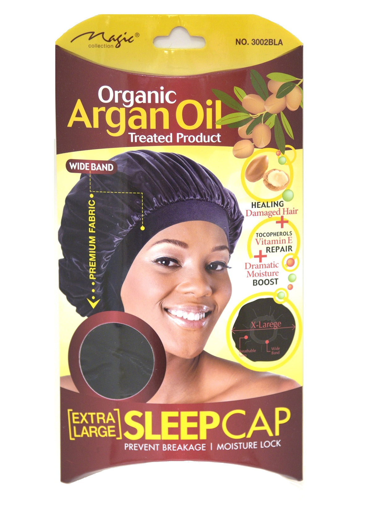 Organic Argan Oil Extra Large Sleep Cap By Magic Collection