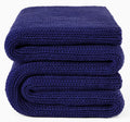 Guohaoi Knitted Weighted Blanket(Dark Blue 50''x60'' 5lbs),Home D  cor Cooling Throw Blanket for Hot Sleepers,Hand Made Chunky K