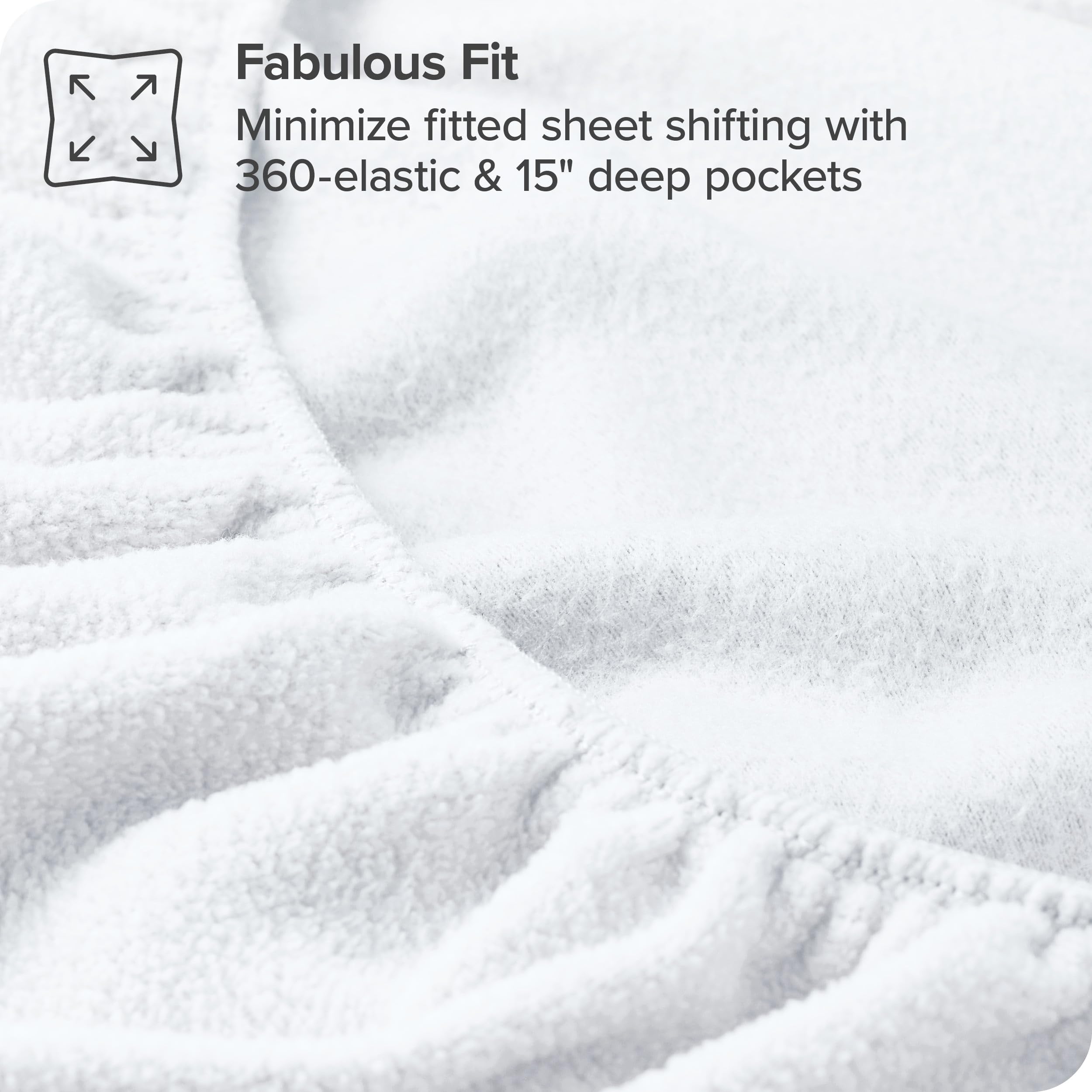 Bare Home Super Soft Fleece Fitted Sheet - King Size - Extra Plush Polar Fleece, No-Pilling - Deep Pocket - All Season Cozy Warm