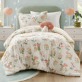 Intelligent Design Twin Comforter Set, Whimsical Floral & Mushroom Cottage Design, Microfiber Lightweight All Seasons Down Alter