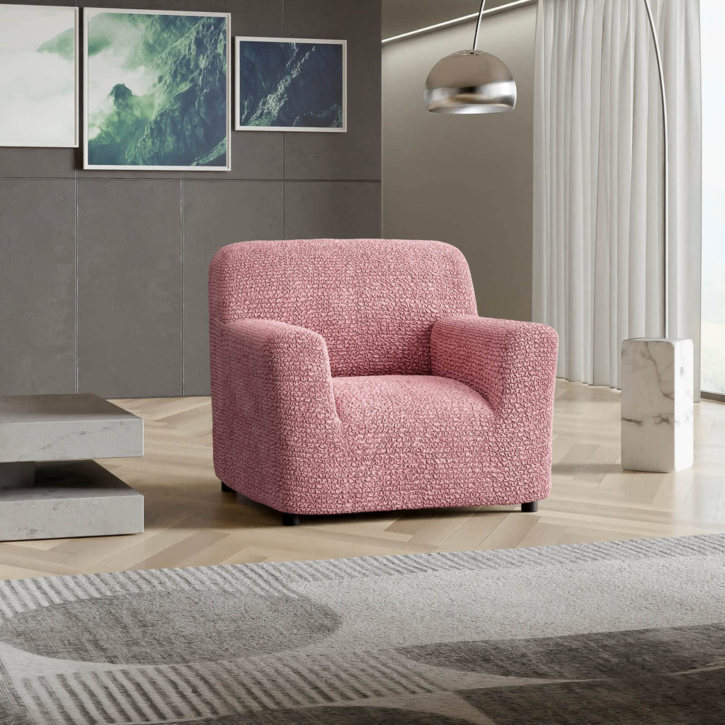 Paulato By Ga.I.Co. Chair Cover - Armchair Cover - Armchair Slipcover - Soft Fabric Slipcover - 1-Piece Form Fit Stretch Stylish
