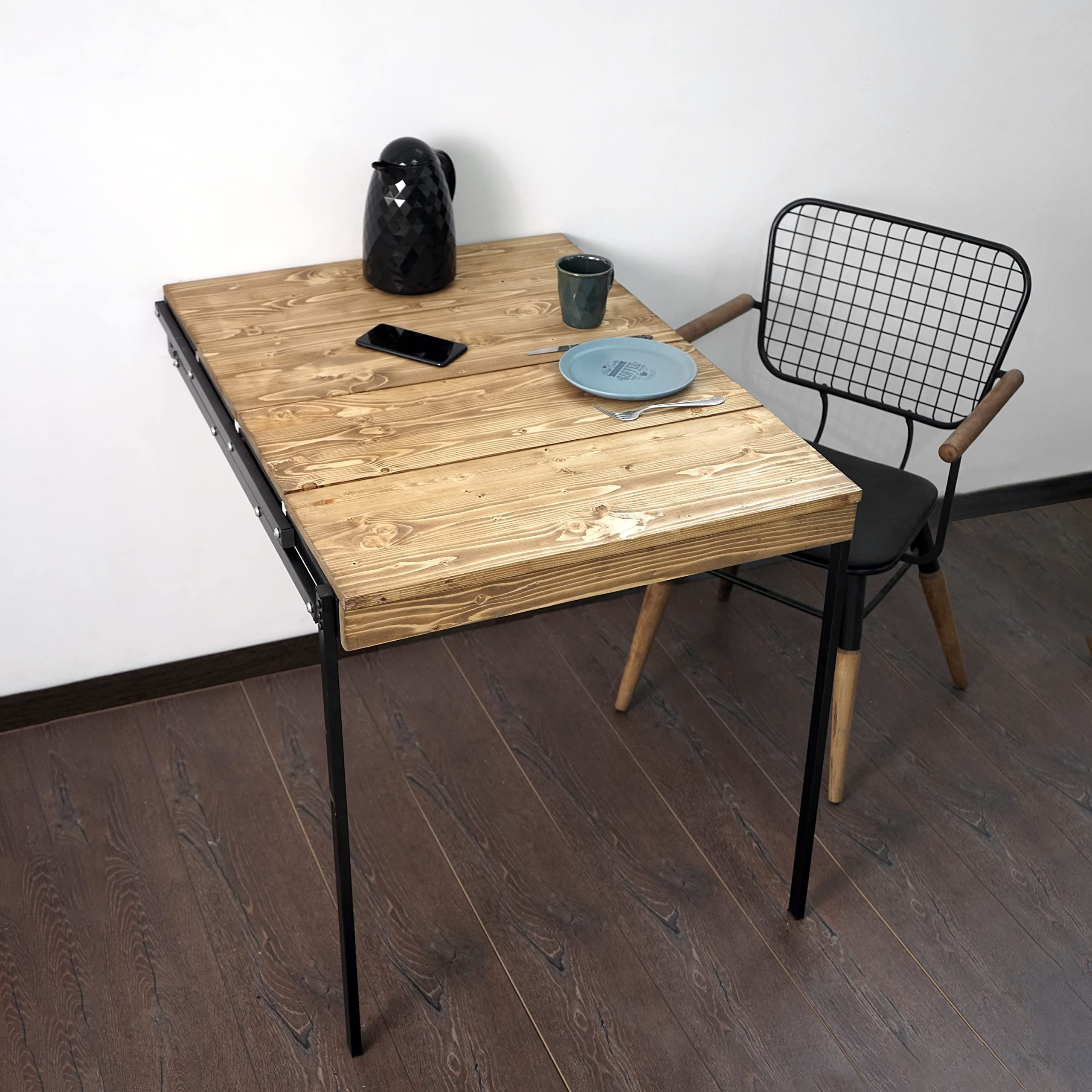 Ultimate Premium Products Murphy Folding Table | Wall Mounted Table Dining Table | Multifunctional Desk & Shelf | Storage Shelf | Small Space Desk