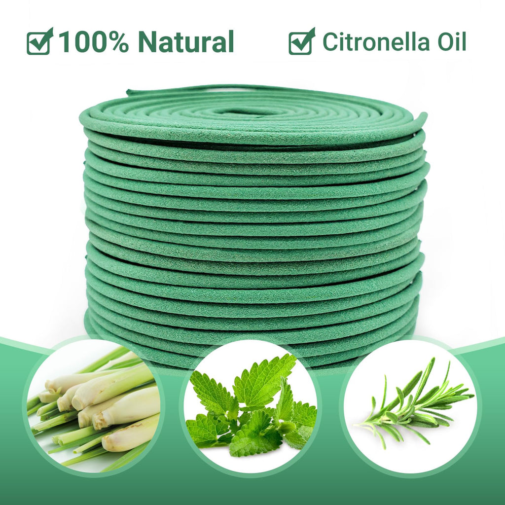 Citronella Incense Coils, Made From Natural Plants, Suitable For Outdoors, Indoors, By The Pool, In The Yard, 48 Coils And 2 Coi