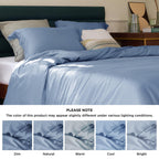 Bedsure Cooling Duvet Cover King Size - Moisture Wicking And Silky Eucalyptus Lyocell Cotton Hybrid Comforter Cover Set For Hot Sleeper - Buttery Soft And Breathable, Cooling Bedding Set, Slate Blue