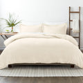Ienjoy Home Hotel Collection Soft Brushed Microfiber Duvet Cover Set, Queen, Ivory