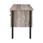Coaster Furniture Samson 4-Drawer Writing Desk Weathered Oak and Black 801950