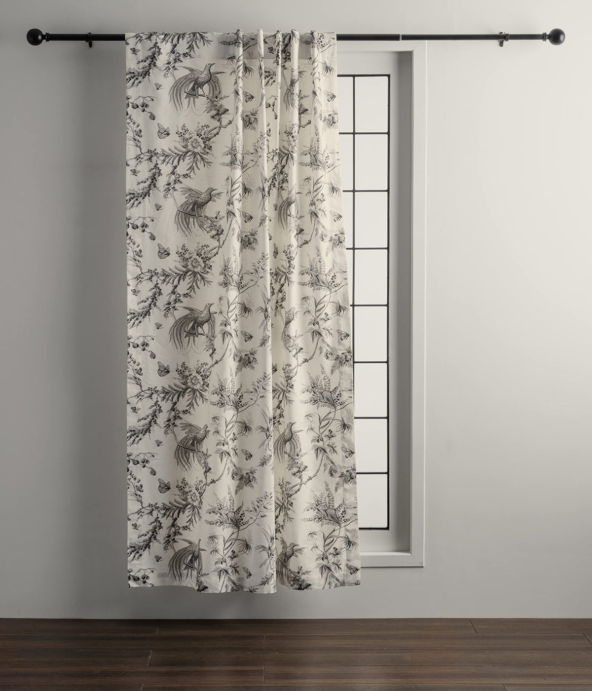 Maison D' Hermine 100% Cotton Curtain - 50'X96' Mid Night Decorative Curtain - Aesthetic Curtains For Farmhouse, Kitchen & Bed