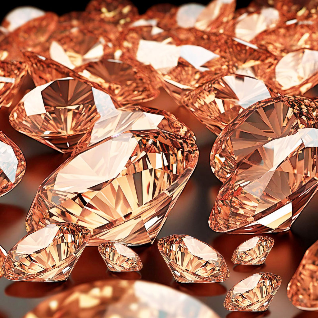 Hicarer 800 Pieces Diamond Decorations Acrylic Diamond Table Scatter Crystals for Table for Vase Fillers Party Table (Rose Gold,