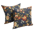 Blazing Needles Printed Throw Pillow, 17", Royal Bloom 2 Count