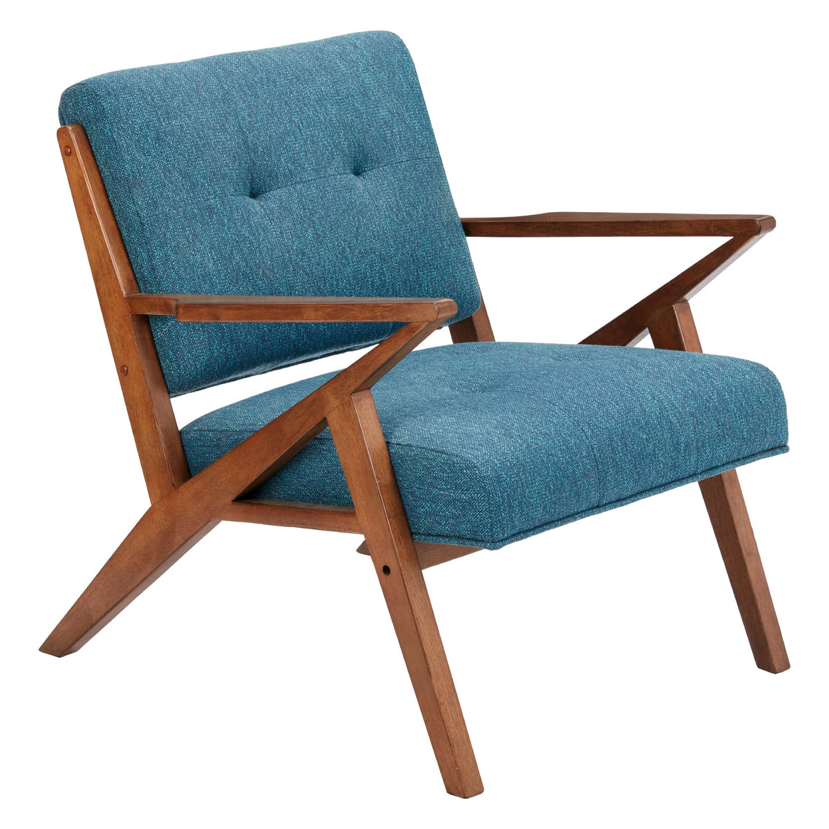 Ink+Ivy Rocket Mid,Century Modern Accent Chairs For Living Room With Solid Wood Frame Armrest And Legs, Upholstered Pipped Seat,