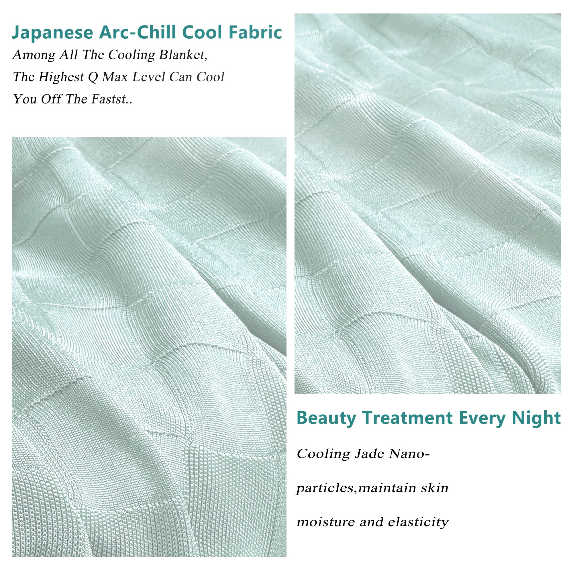 AmyHomie Sage Green Cooling Blanket, Lightweight Throw 50x70, Double-Sided Arc-Chill Q-Max>0.5 for Hot Sleepers and Night Sweats