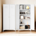 Letaya White Storage Cabinet with Feets-Metal Home Kitchen Pantry Cabinets with Doors and Adjustable Shelves,Organization Locker