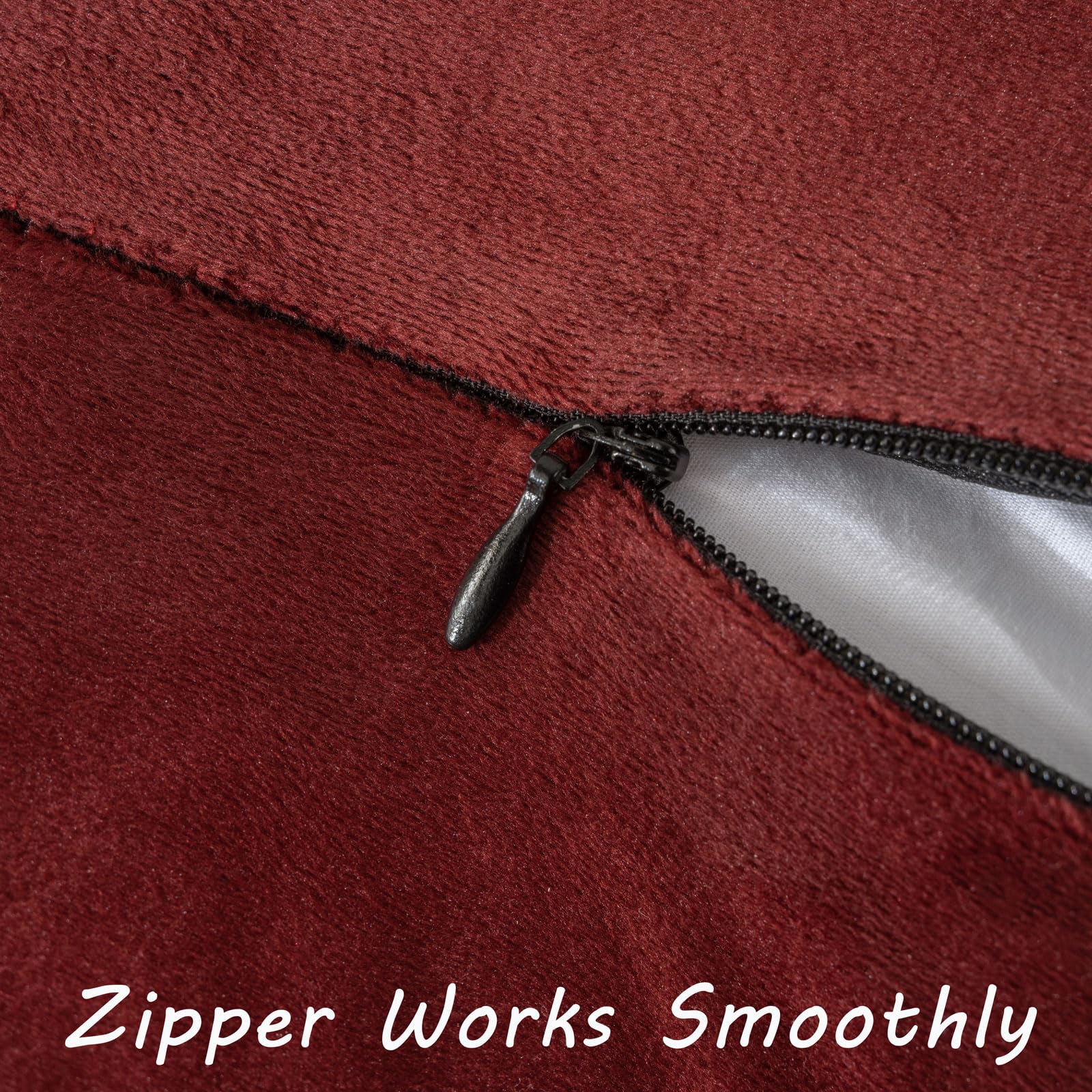 Futei Burgundy Boho Throw Pillow Covers With Tassels 22X22 Inch Set Of 2,Soft Velvet Decorative Cushion Case,Home Decor For Couc