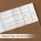 Miulee Back Tab Blackout Curtains 96 Inch Long 2 Panels Set For Living Room Bedroom, Rod Pocket/Pinch Pleated Long Thermal Insulated Room Darkening Floor To Ceiling Drapes, W52Xl96, Cappuccino Brown