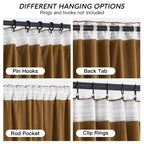 Ryb Home Brownish Gold Velvet Curtains 108 Inch, Retro Vintage Room Darkening Window Curtains For Living Room Drafts Block Privacy Shades For Bedroom Playroom Home Theater, W52 X L108 Inch, 2 Panels