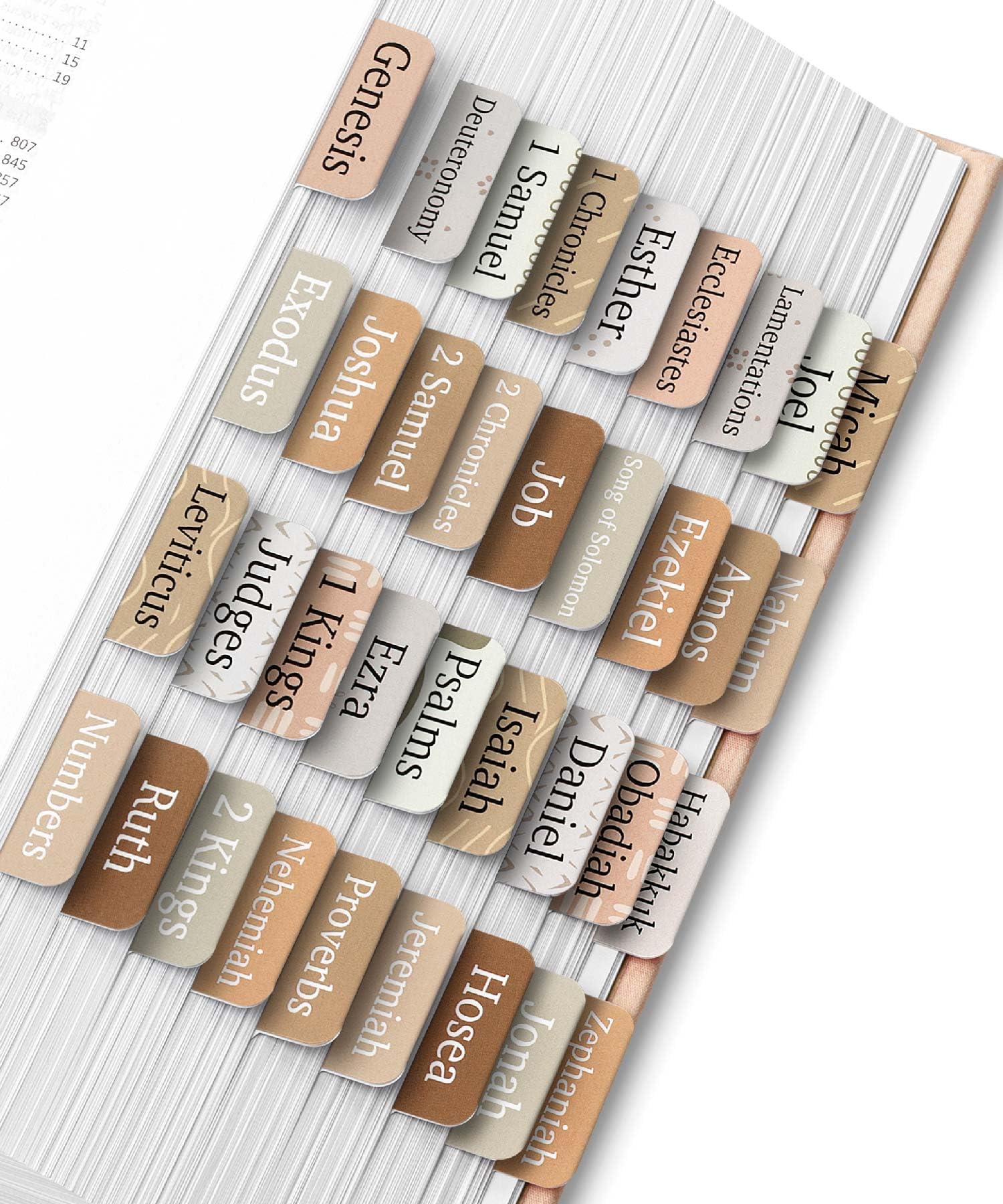 Mr. Pen- Bible Tabs, 75 Tabs, Coffee Palette, Laminated Bible Tabs For Women And Men, Bible Tabs For Study Bible, Bible Index Ta