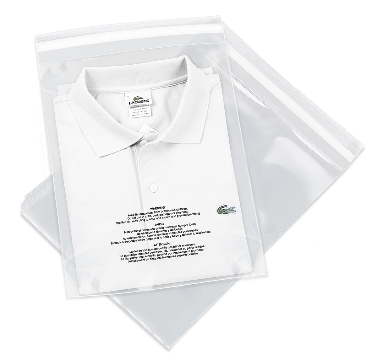 Spartan Industrial - 6' X 9' (1000 Count) Self Seal Clear Poly Bags With Suffocation Warning For Packaging, Shipping - Permane