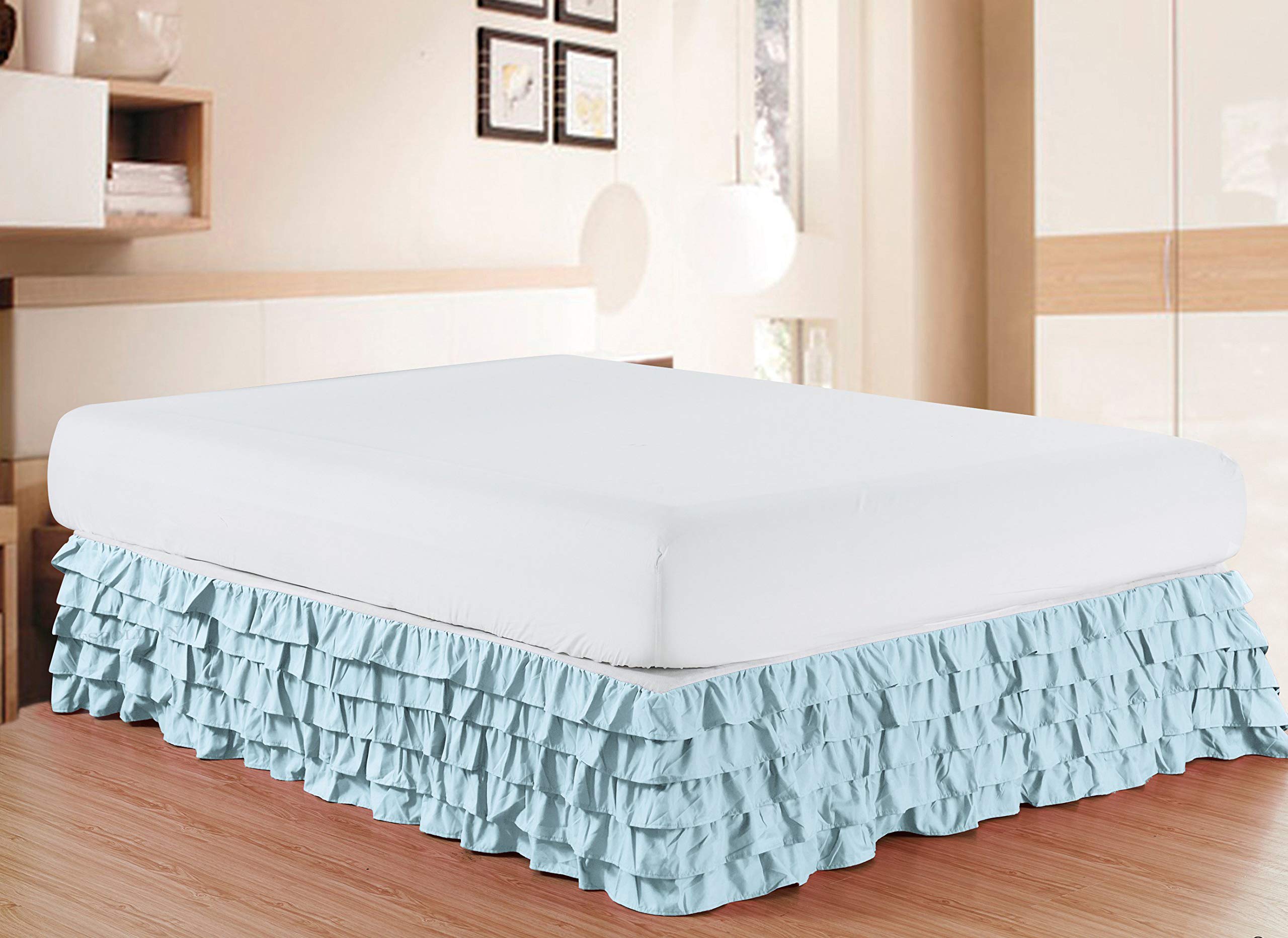Elegant Comfort Luxurious Premium Quality 1500 Premier Wrinkle And Fade Resistant Hotel Quality Microfiber Multi-Ruffle Bed Skir