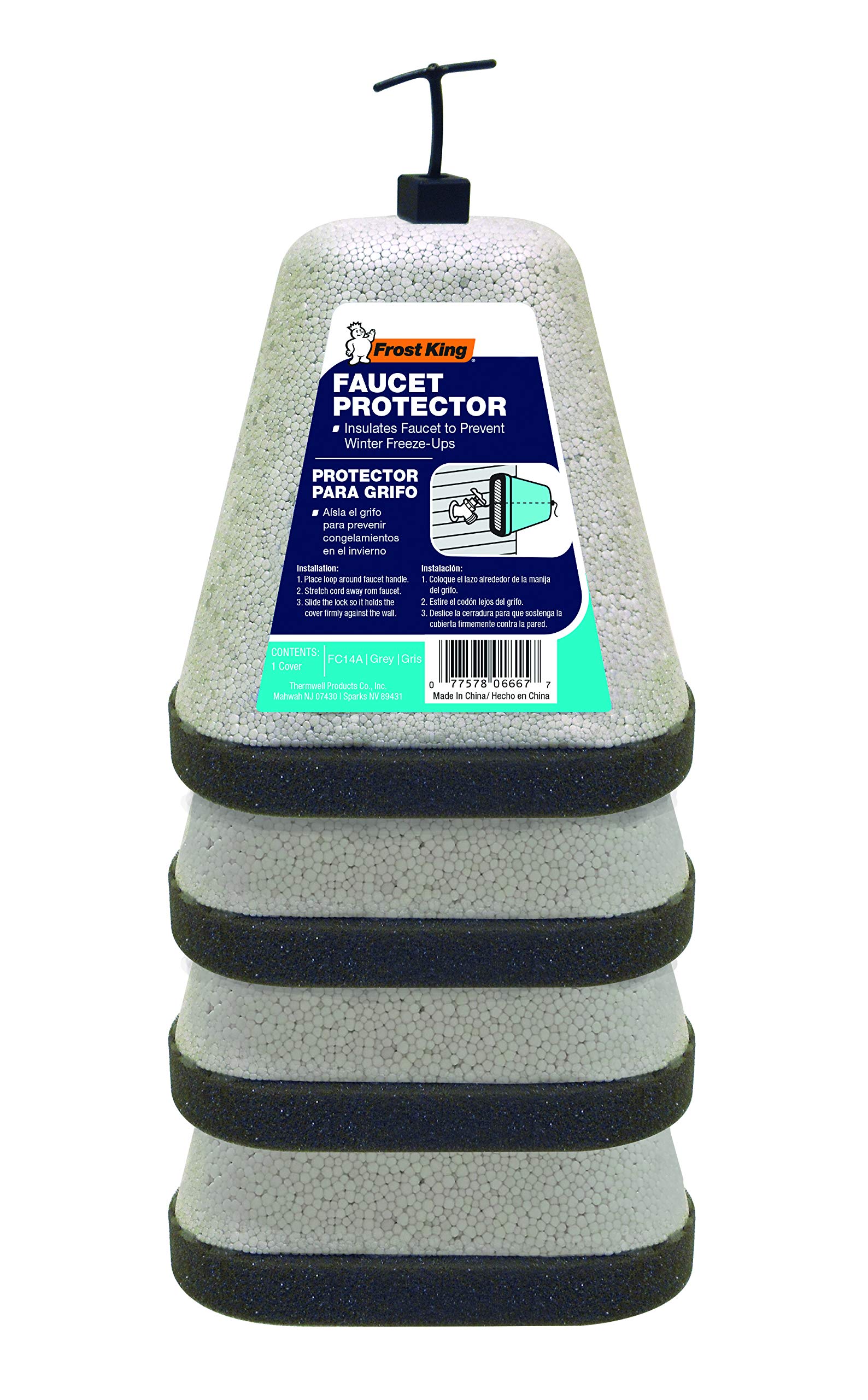 Frost King Fc14A Foam Faucet Cover, Grey