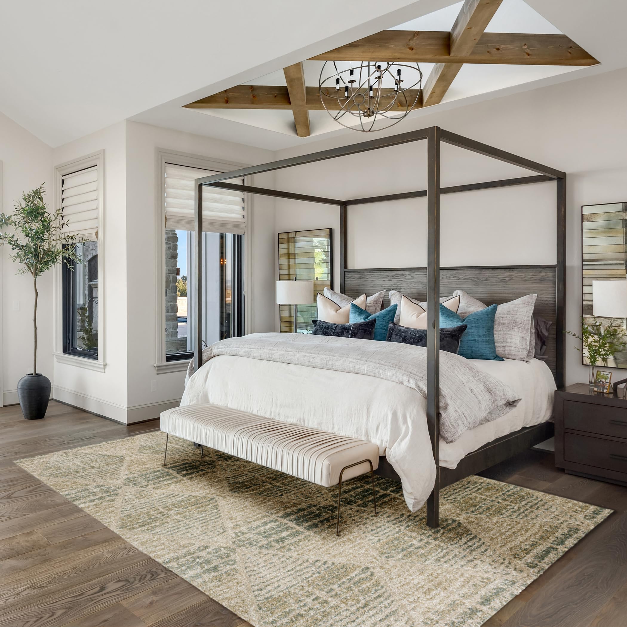 Dalyn Rug Carmona Co8 Mist 3'1' X 5' Rectangle Soft Area Rug, Easy Clean, Non Shedding, Bedroom, Entry, Living Room, Dining Roo