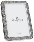 SWAROVSKI Minera Picture Frame, Silver-Tone Metal Picture Frame with Clear Swarovski Crystal Accents, For Pictures Measuring 4 x