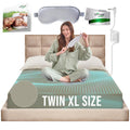 Earth Grounding Fitted Sheet Twin Xl Size With 12% Silver Fiber & 4% Silk & 84% Organic Cotton - Green- Soft Earth Grounding Wel