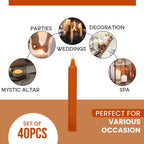 Raajsee Unscented Mini Taper Candles (Multi-Color) | 4 Inches Dinner Candle Sticks| Smokeless, And Dripless| Paraffin Wax With C