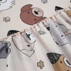 Sdy 4Pcs Dog Bedding Sheets Set Twin Size, Cute Puppy Pattern Fitted Sheet Sets With Deep Pocket, Kawaii Bedroom Decor For Kids,