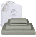 Threadmill Luxury 800 Thread Count Full Size 100% Cotton Sheets - Moonrock Grey Sateen Weave Bed-Sheets, Better Than Egyptian Co