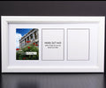CreativePF 3 Opening Glass Face White Picture Frame to hold 5 by 7 inch Photographs including 10x20-inch White Mat Collage