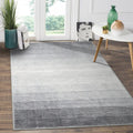 Wonnitar Modern Ombre Area Rug, Washable 3x5 Entry Rug Grey Throw Rugs for Bedroom, Non-Slip Contemporary Gradient Soft Bathroom