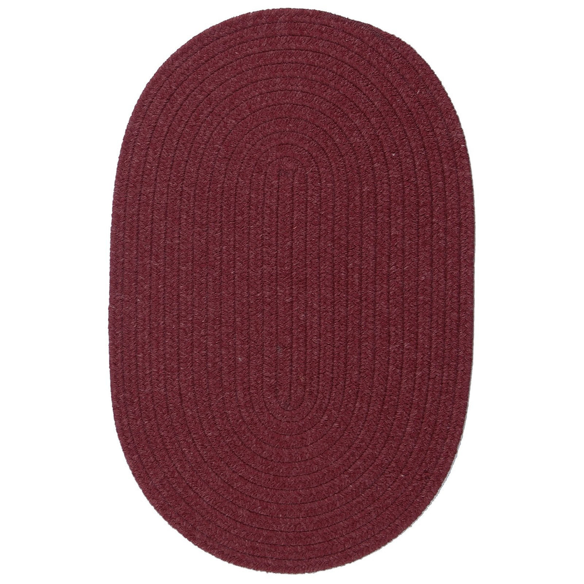 Solid Wool Blend Rosewood Rug Rug Size: Round 9'