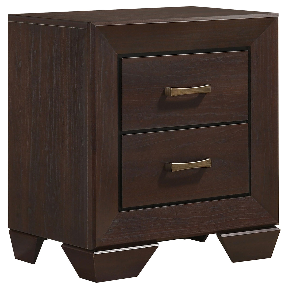 Coaster Home Furnishings Kauffman Transitional Engineered Wood 2-Drawer Bedroom Nightstand Bedside Table Organizer Unit Dark Cocoa 204392