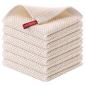 Kitinjoy 100% Cotton Kitchen Dish Cloths, 6-Pack Waffle Weave Dish Towels for Drying Dishes Super Soft Absorbent Quick Drying Di