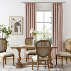 Dualife Dusty Pink Pinch Pleated Blackout Curtains 96 Inches Long - Back Tab Room Darkening Drapes With Hooks For Grils Baby Nur