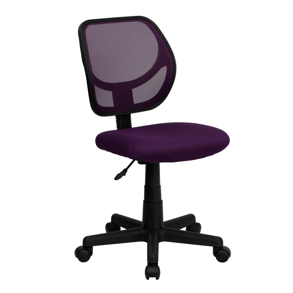 Flash Furniture Neri Low Back Purple Mesh Swivel Task Office Chair