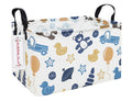 Rectangular Collapsible Laundry Basket with Side Handles, Colorful Bear