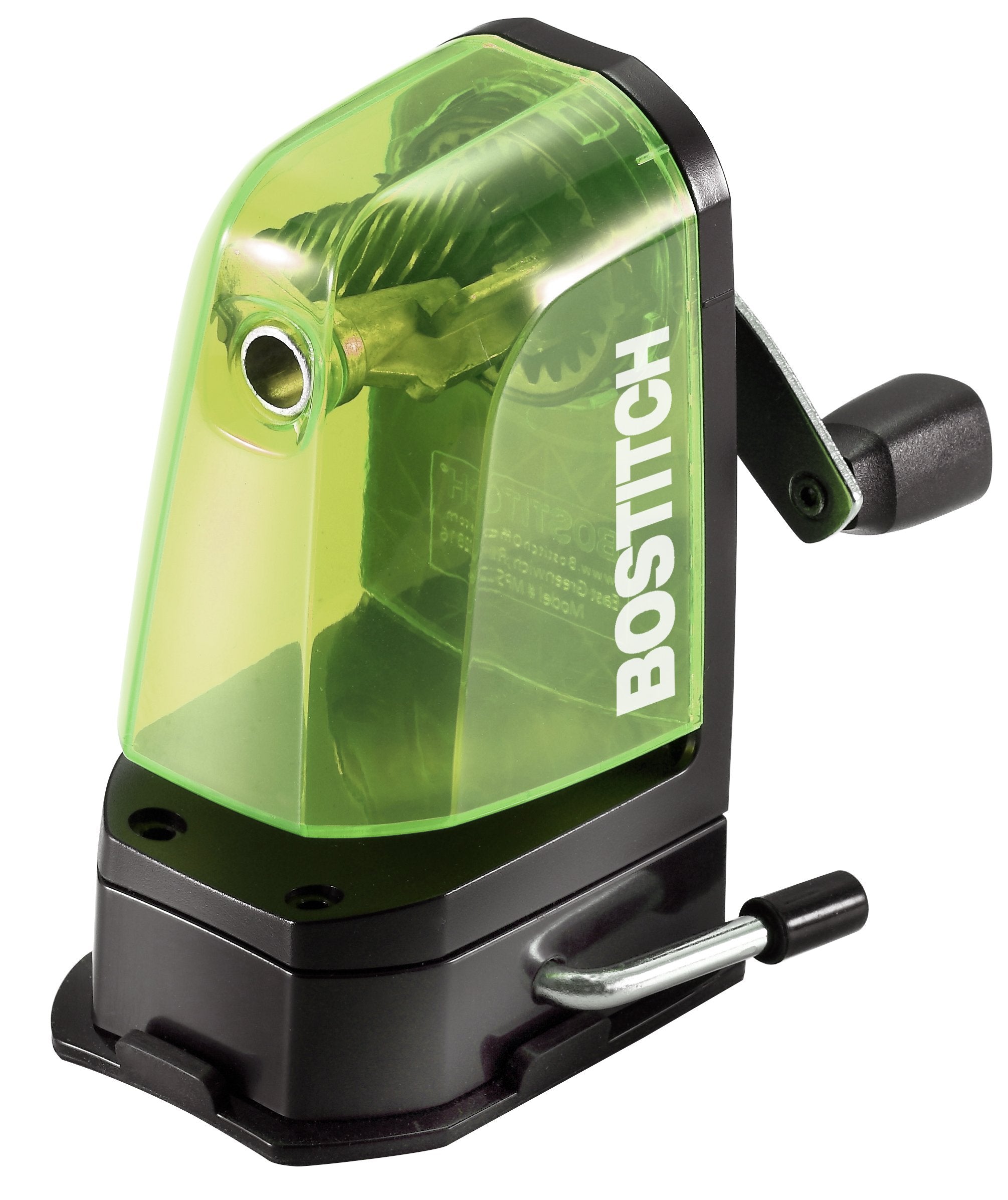 Bostitch Office Multi-Mount Manual Pencil Sharpener, Vacuum Mount Or Screw Mount, Green (Mps2-Grn) (Mps2-Green)