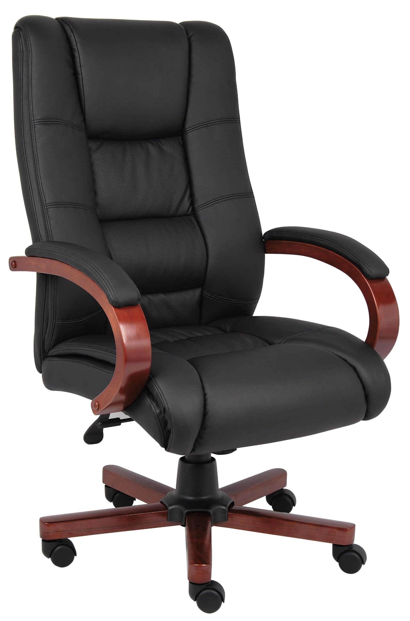 Boss Office Products High Back Executive Wood Finished Chairs