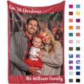 Yofair Ships Next Day, Custom Blanket With Picture Personalized Gifts For Mom Dad Customized Photo Blanket Family Christmas Birt