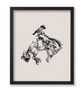 Poster Master Cowboy Poster - Retro Cowboy on Bucking Horse Print - Rodeo Art - Western Art - Wild West Art - Gift for Him & Her